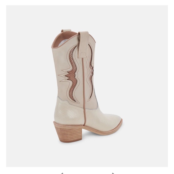 Dolce Vita Suzy Sand embossed leather boots - Picture 2 of 6